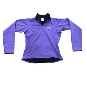 Patagonia Purple 1/2 zip pullover with back pocket S base layer pull over